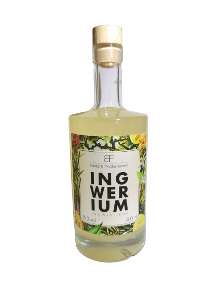 Flasche Ingwerium mit Etikett